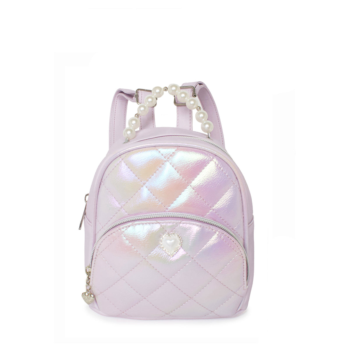 Metallic Quilted Rhinestone Micro Mini Backpack – OMG Accessories