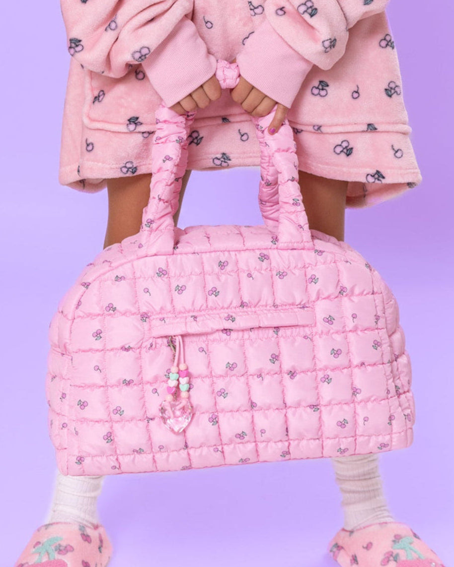 Quilted Scrunchies Cherry Printed Medium Duffle Bag – OMG
