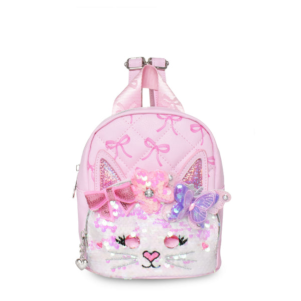 Miss Bella Kitty Sequins Micro Mini Backpack with Rhinestone Eyes