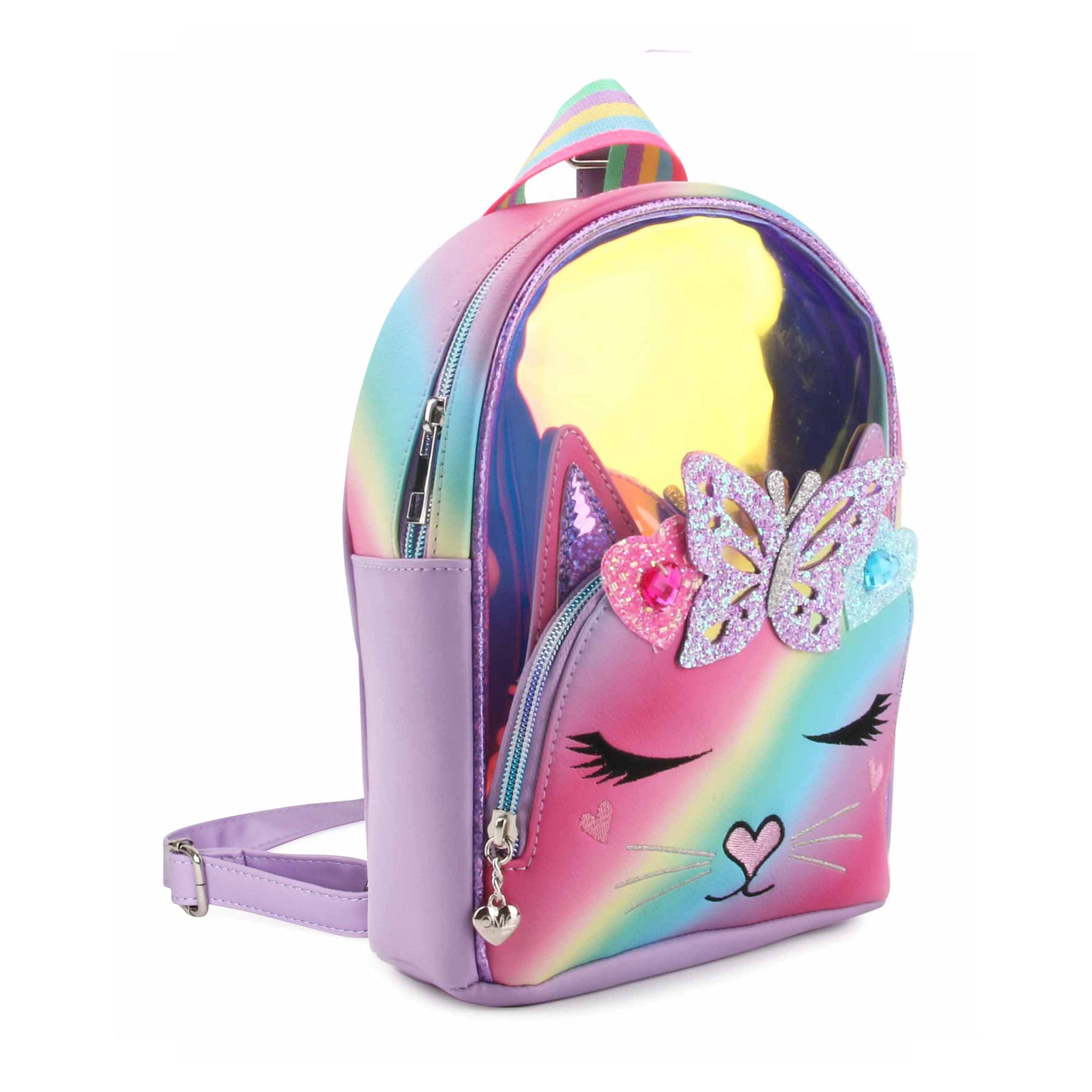 Clear iridescent mini backpack best sale