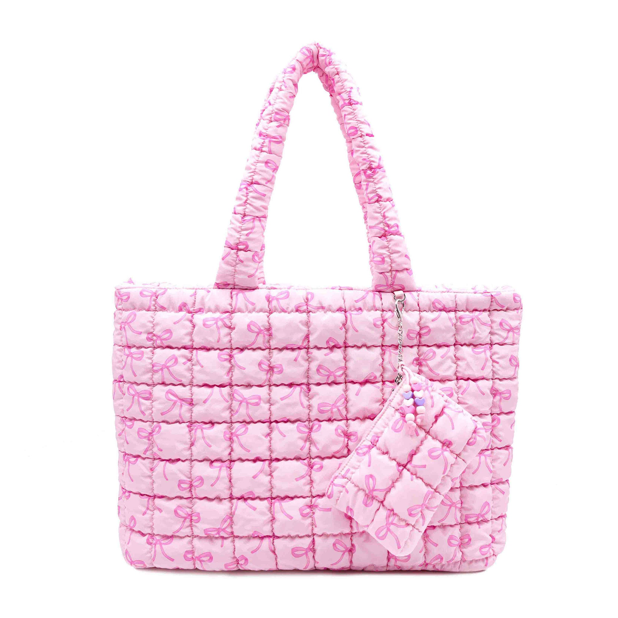 Quilted Scrunchies Large Tote Bag with Coin Purse – OMG