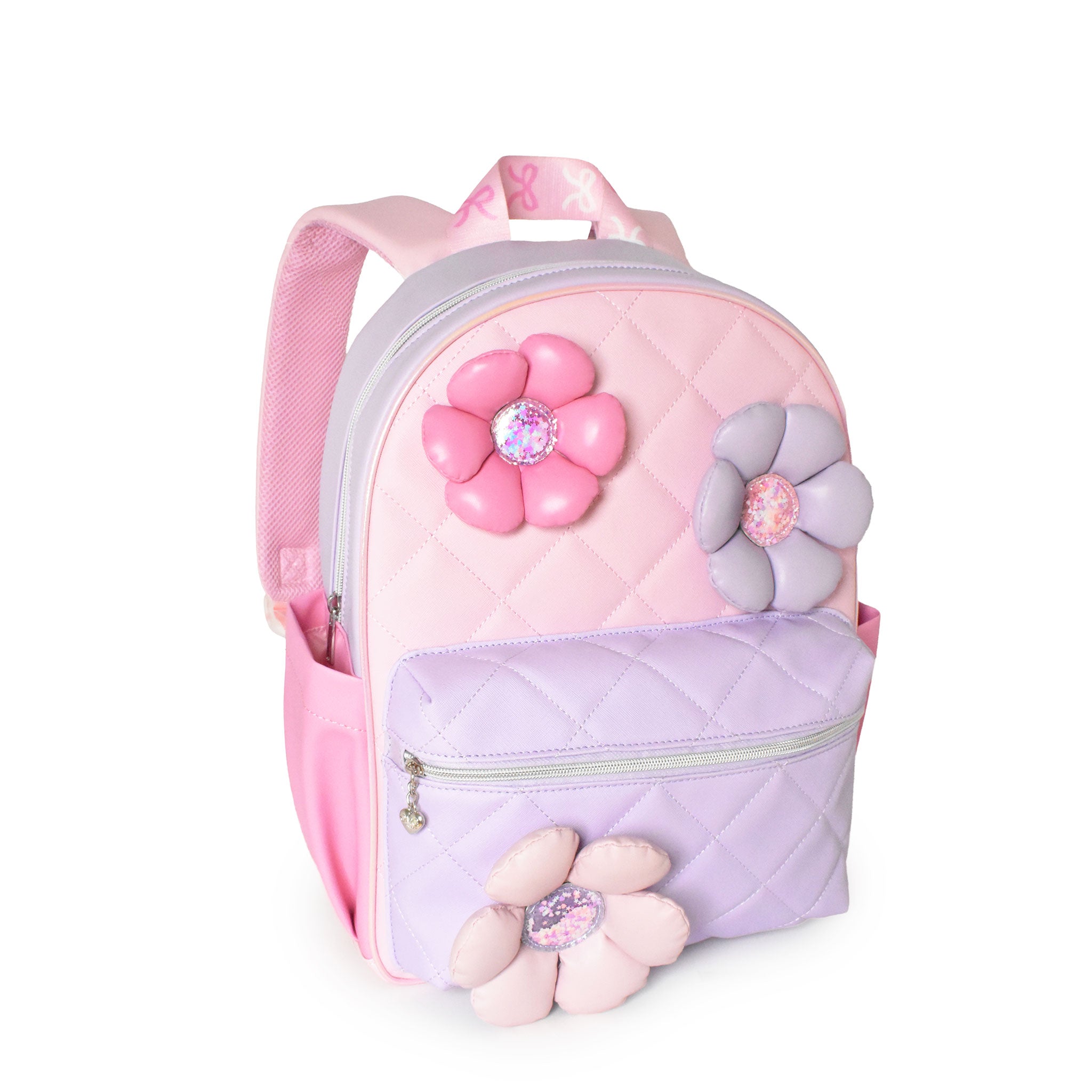 Daisy Appliqué Quilted Large Backpack – OMG Accessories