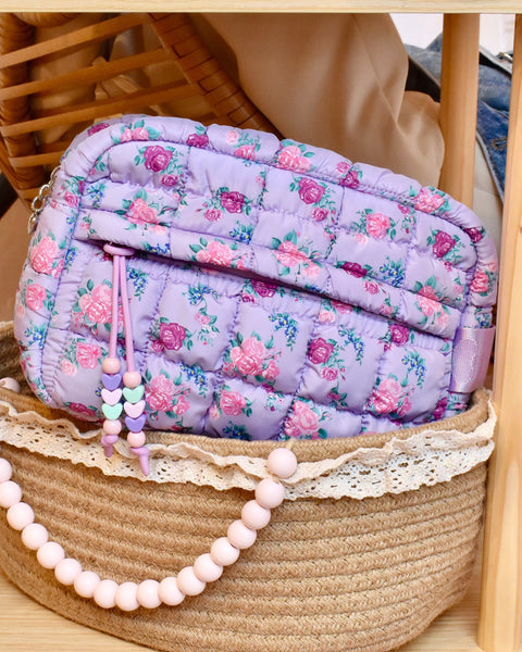 SOLDGucci Floral Pouch with Purple and Green Scrunchies GUCCI Authentic Hair Scrunchies Tie 3 Pcs Set With  main image 3