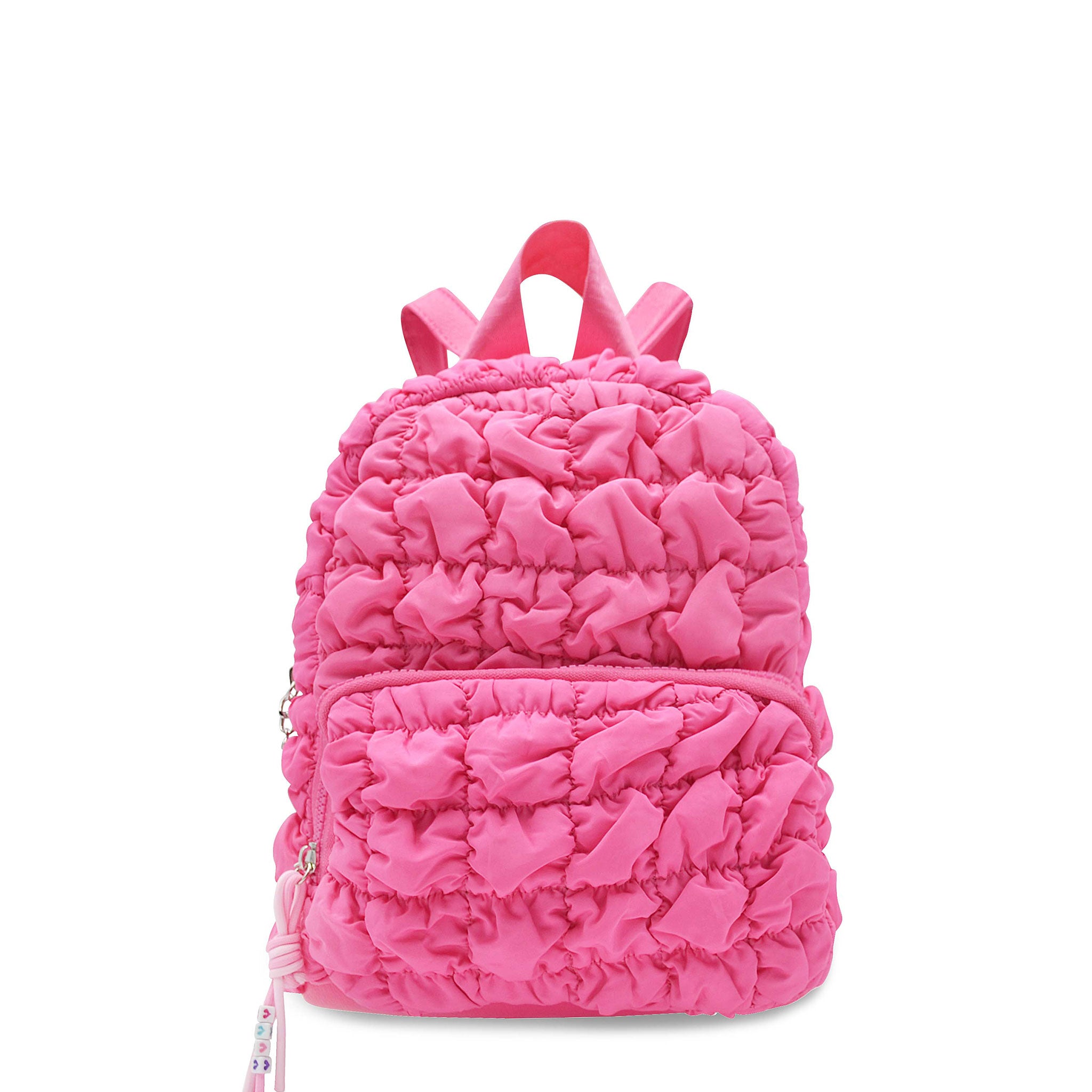 Pink fluffy backpack sale