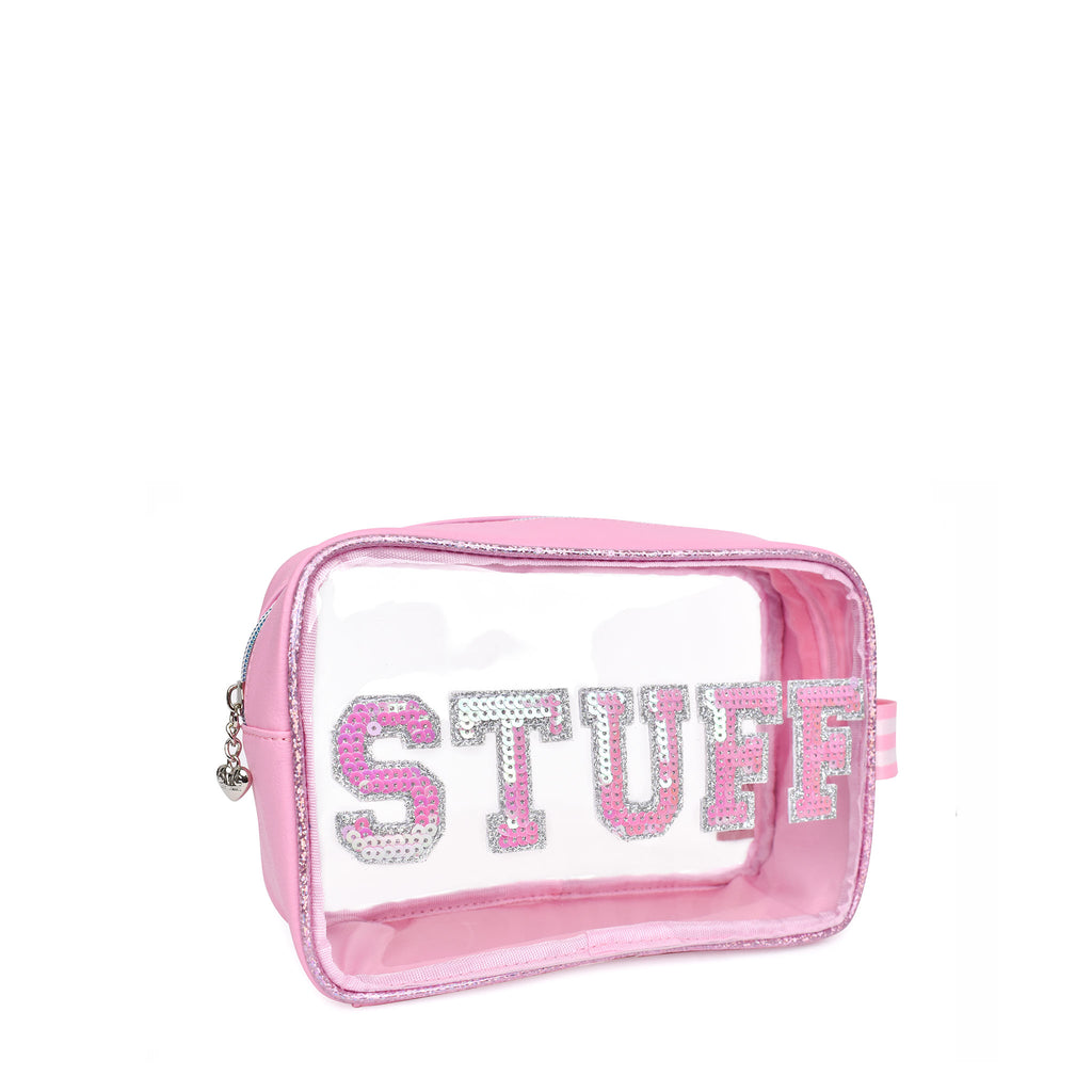 'Stuff' Clear Sequin Pouch